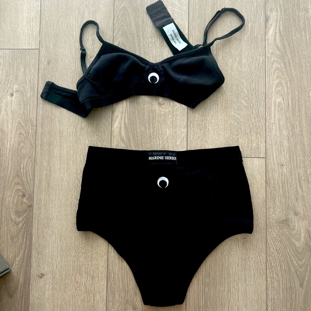 Marine Serre two piece bra and briefs set